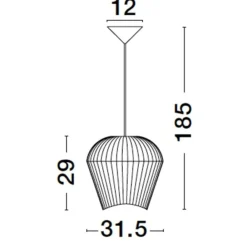 Lampadari Cucina-Selezionato da Mazzolaluce Lampadario da cucina fili tessuto nero