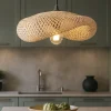 Lampadari Cucina-Selezionato da Mazzolaluce Lampadario da cucina in rattan e bambu'