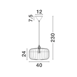 Lampadari Cucina-Selezionato da Mazzolaluce Lampadario da cucina in rattan e corda naturale 40 cm