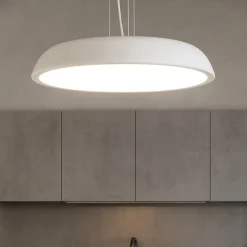 Lampadari Cucina-IsyLuce Lampadario da cucina zendel bianco led 55w 3000k 4000k dimmerabile