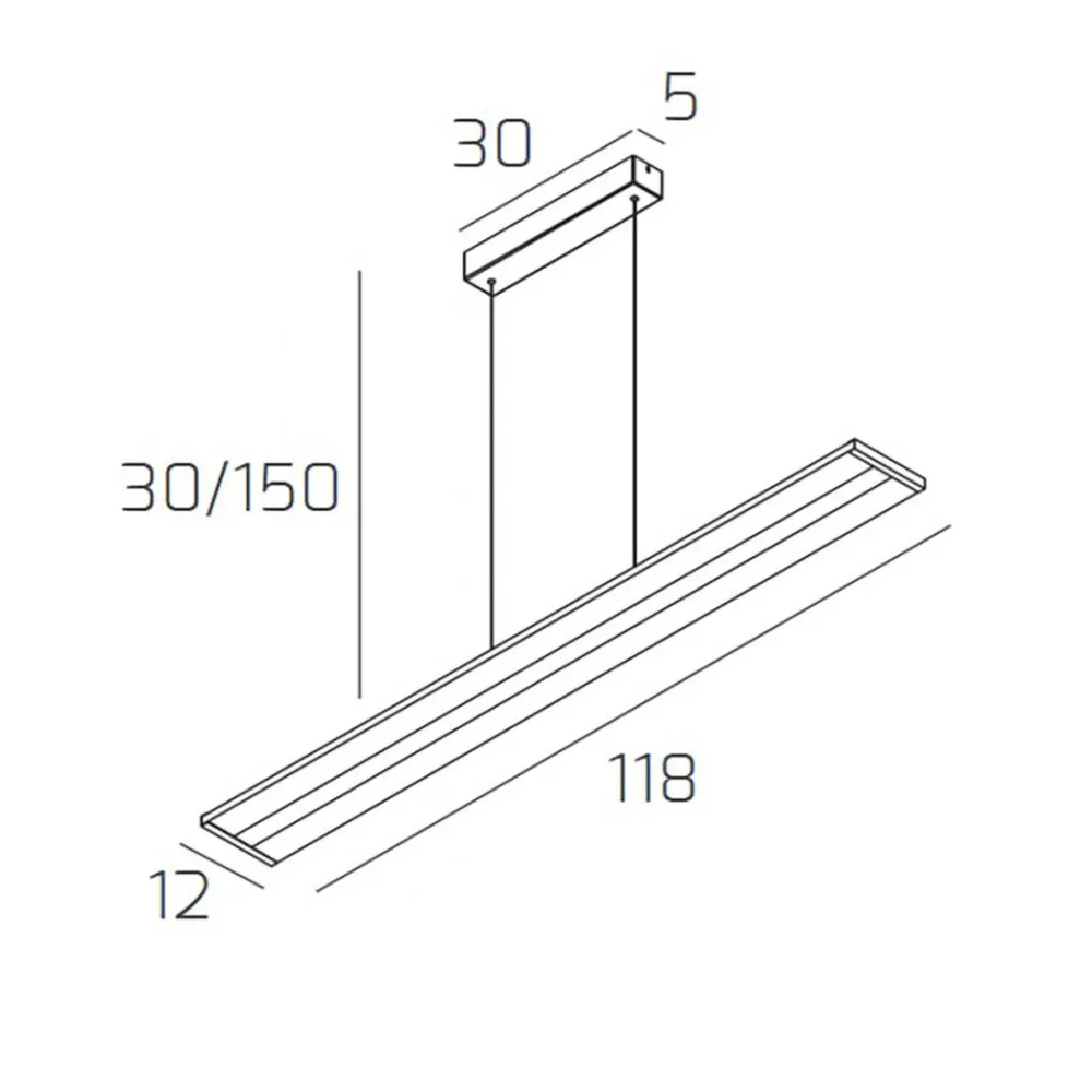 Lampadari Cucina-Top Light Lampadario da cucina 3000k a 6000k double track grigio