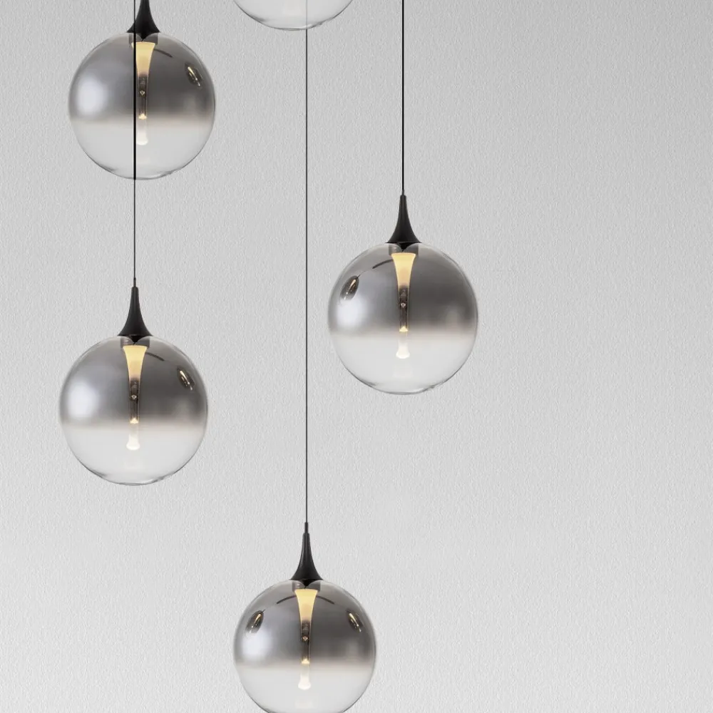 Lampadari Cucina-Selezionato da Mazzolaluce Lampadario da cucina led 3000k minimal con sfere in vetro