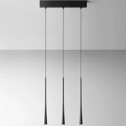Lampadari Cucina-Gea Luce Lampadario da cucina led 16w 3000k nero dafne