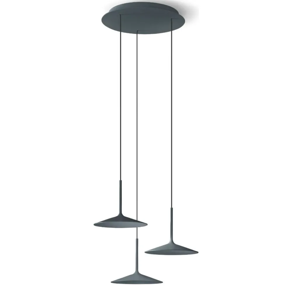 Lampadari Cucina-Linea Light Lampadario da cucina led 19w 3000k poe p3 grigio