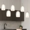 Lampadari Cucina-Selezionato da Mazzolaluce Lampadario da cucina 6 luci con paralumi in vetro