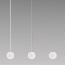 Lampadari Cucina-Gea Luce Lampadario da cucina 3 luci sfere led 3000k guya bianco