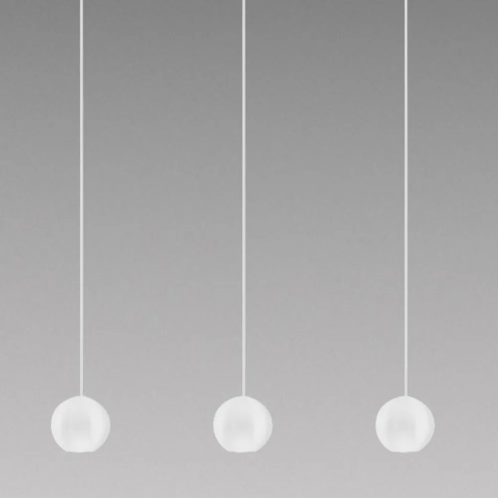 Lampadari Cucina-Gea Luce Lampadario da cucina 3 luci sfere led 3000k guya bianco