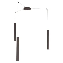 Lampadari Cucina-Top Light Lampadario da cucina marrone tre luci decentramento