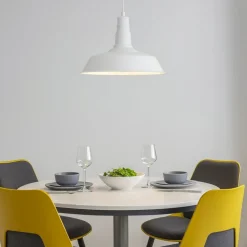 Lampadari Cucina-Selezionato da Mazzolaluce Lampadario da cucina minimale metallo bianco h150 cm max