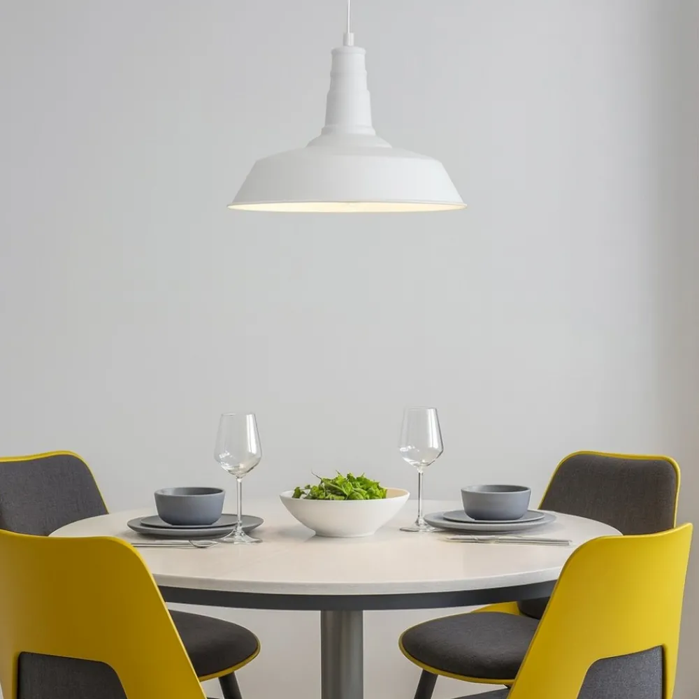 Lampadari Cucina-Selezionato da Mazzolaluce Lampadario da cucina minimale metallo bianco h150 cm max