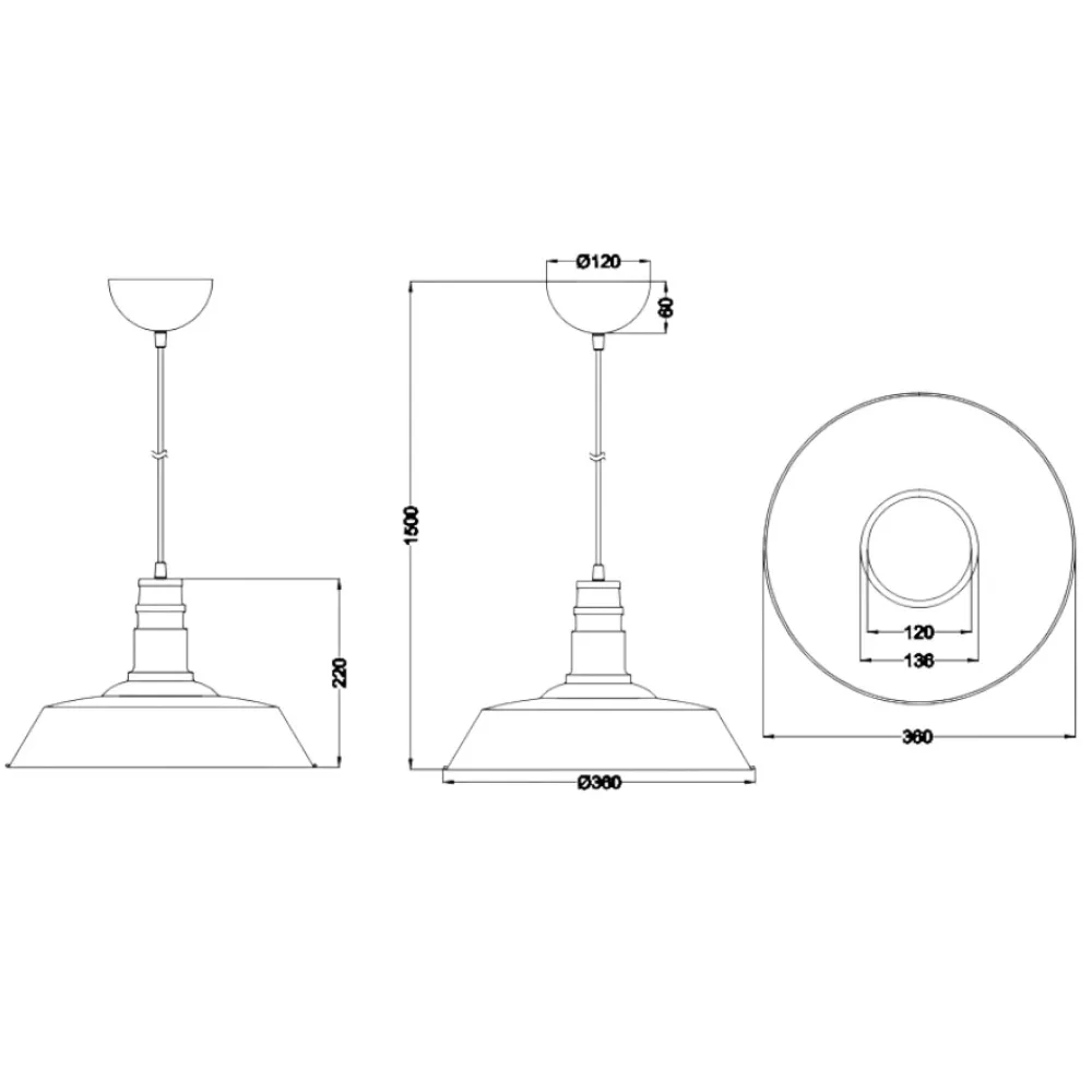 Lampadari Cucina-Selezionato da Mazzolaluce Lampadario da cucina minimale metallo bianco h150 cm max