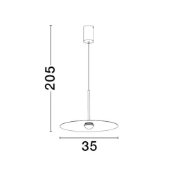 Lampadari Cucina-Selezionato da Mazzolaluce Lampadario da cucina minimal tonda nera led 3000k