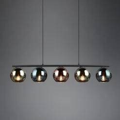 Lampadari Cucina-Selezionato da Mazzolaluce Lampadario da cucina moderna sfere effetto specchio multicolor