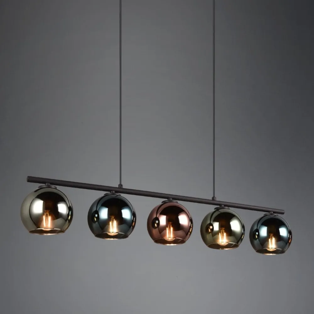 Lampadari Cucina-Selezionato da Mazzolaluce Lampadario da cucina moderna sfere effetto specchio multicolor