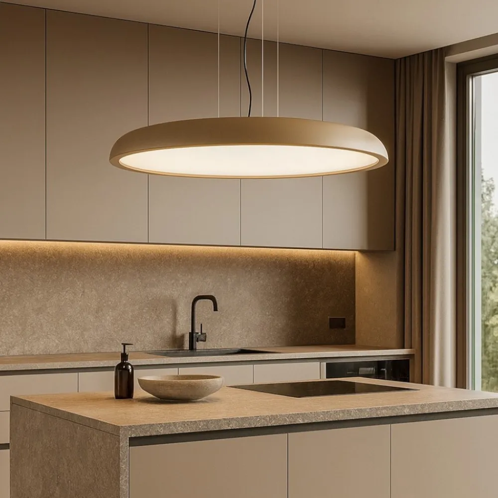 Lampadari Cucina-IsyLuce Lampadario da cucina moderna sabbia 108w 3000k 4000k dimmerabile zenal