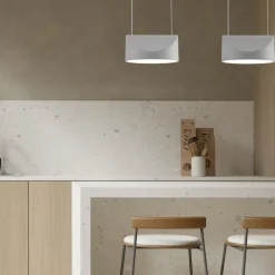 Lampadari Cucina-Vivida International Lampadario da cucina moderna bianco led 21w cct dimmerabile vivida tarp