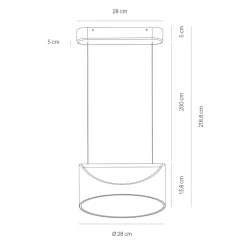 Lampadari Cucina-Vivida International Lampadario da cucina moderna bianco led 21w cct dimmerabile vivida tarp