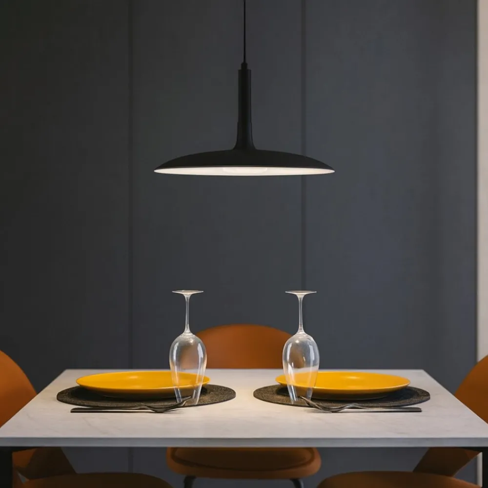 Lampadari Cucina-Selezionato da Mazzolaluce Lampadario da cucina moderna nero led 12w 3000k