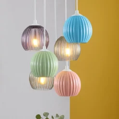 Lampadari Cucina-Selezionato da Mazzolaluce Lampadario da cucina moderna in ceramica e vetro 6 luci
