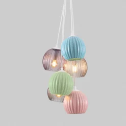 Lampadari Cucina-Selezionato da Mazzolaluce Lampadario da cucina moderna in ceramica e vetro 6 luci
