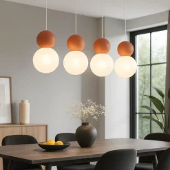 Lampadari Cucina-Top Light Lampadario da cucina moderna 4 luci terra rossa cottage