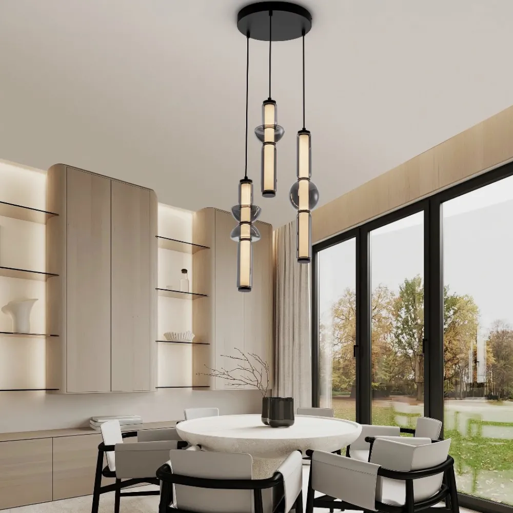 Lampadari Cucina-Selezionato da Mazzolaluce Lampadario da cucina moderna 3 luci dimmerabili led 3000k