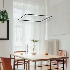Lampadari Cucina-Affralux Lampadario da cucina nero quattro led 68w 3000k