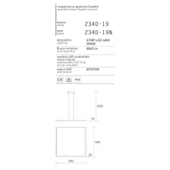 Lampadari Cucina-Affralux Lampadario da cucina nero quattro led 68w 3000k