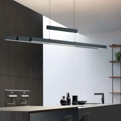 Lampadari Cucina-Selezionato da Mazzolaluce Lampadario da cucina nero led da 2700k a 5000k estendibile