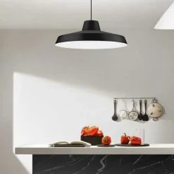 Lampadari Cucina-Linea Light Lampadario da cucina nero miguel led 3000k