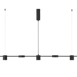 Lampadari Cucina-Selezionato da Mazzolaluce Lampadario da cucina nero orizzontale per tavolo isola