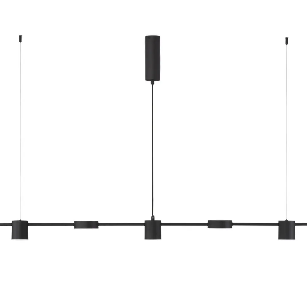 Lampadari Cucina-Selezionato da Mazzolaluce Lampadario da cucina nero orizzontale per tavolo isola