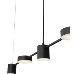 Lampadari Cucina-Selezionato da Mazzolaluce Lampadario da cucina nero orizzontale per tavolo isola