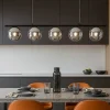 Lampadari Cucina-Ondaluce Lampadario da cucina nero so monile 5 luci