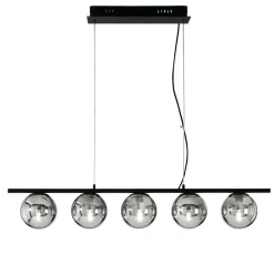 Lampadari Cucina-Ondaluce Lampadario da cucina nero so monile 5 luci