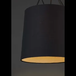 Lampadari Cucina-Selezionato da Mazzolaluce Lampadario da cucina paralume nero cilindro design