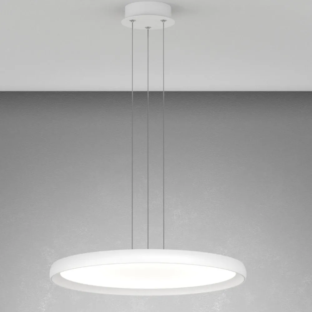 Lampadari Cucina-Top Light Lampadario da cucina plana bianco rotondo led 25w cct