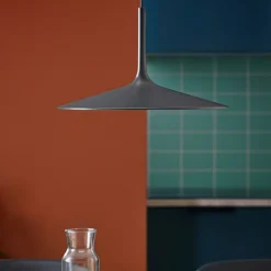 Lampadari Cucina-Linea Light Lampadario da cucina poe plus grigio led 15w 3000k