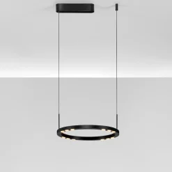 Lampadari Cucina-Selezionato da Mazzolaluce Lampadario da cucina rotondo nero led 3000k dimmerabile