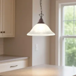 Lampadari Cucina-Selezionato da Mazzolaluce Lampadario da cucina ruggine per penisola rustica