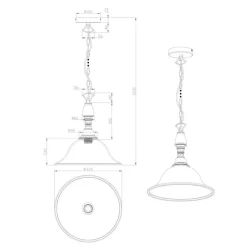 Lampadari Cucina-Selezionato da Mazzolaluce Lampadario da cucina ruggine per penisola rustica