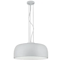 Lampadari Cucina-Selezionato da Mazzolaluce Lampadario da cucina tondo in metallo colore bianco