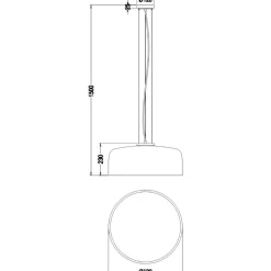 Lampadari Cucina-Selezionato da Mazzolaluce Lampadario da cucina tondo in metallo colore bianco