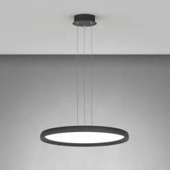 Lampadari Cucina-Top Light Lampadario da cucina plana nero rotondo led 25w cct