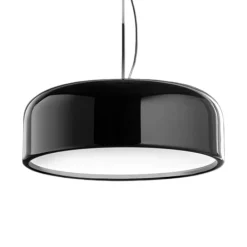 Lampadari Cucina-Perenz Illuminazione Lampadario da cucina velia nero lucido led 30w biemissione cct