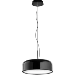 Lampadari Cucina-Perenz Illuminazione Lampadario da cucina velia nero lucido led 30w biemissione cct