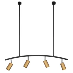 Lampadari Cucina-Selezionato da Mazzolaluce Lampadario da soffitto per cucina nero oro spot orientabili