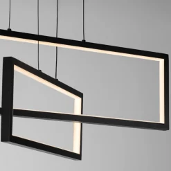 Lampadari Cucina-Selezionato da Mazzolaluce Lampadario da tavolo per cucina led 3200k rettangolare nero