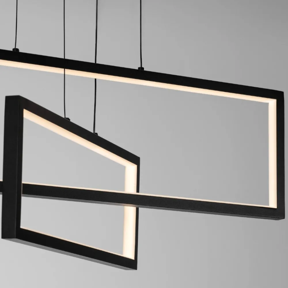 Lampadari Cucina-Selezionato da Mazzolaluce Lampadario da tavolo per cucina led 3200k rettangolare nero