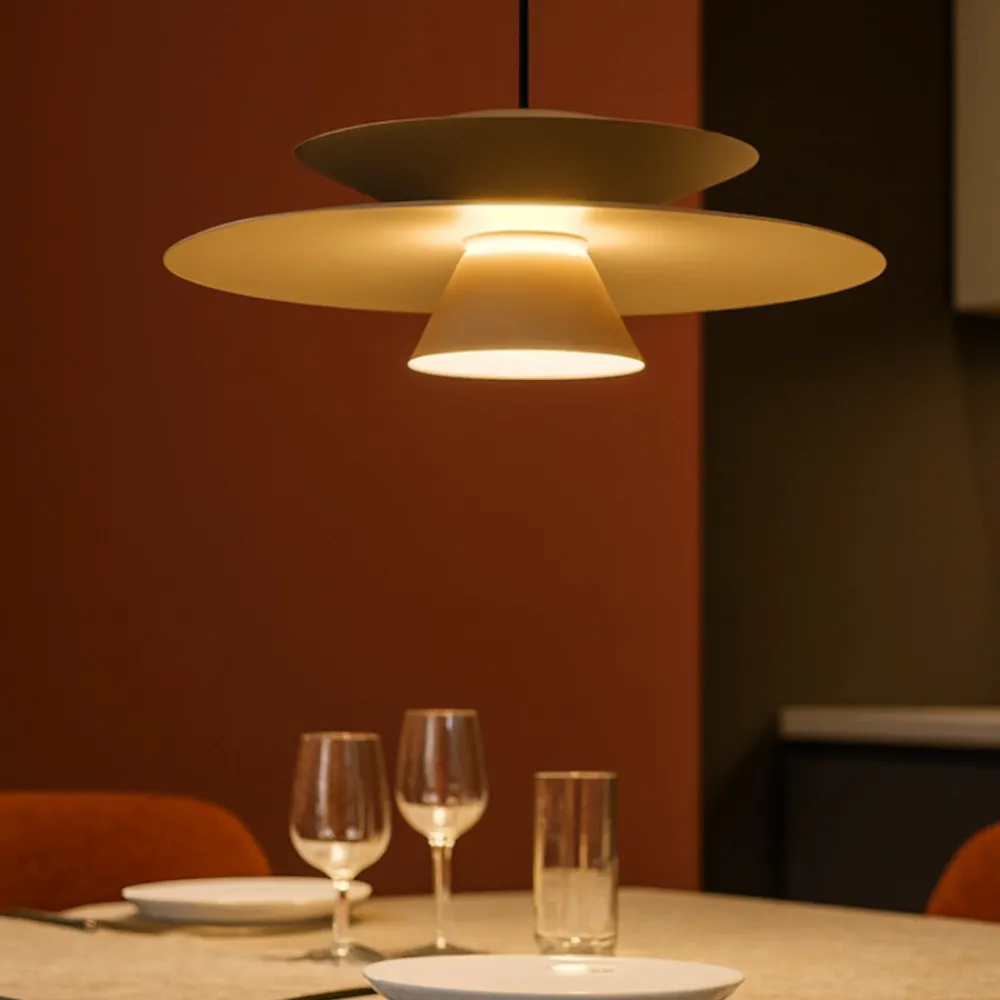 Lampadari Cucina-Selezionato da Mazzolaluce Lampadario design colore khaki per cucina tavolo da pranzo led dimmerabile